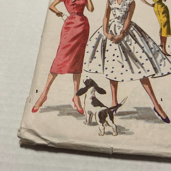 McCalls Vintage1950's Pattern #3695 Juniors Dress Flair or Slim Skirt Size 11 - Picture 5 of 8